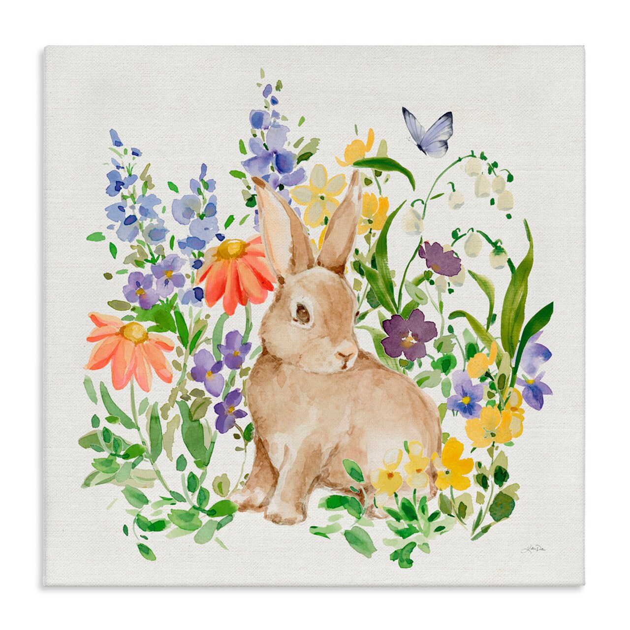 Stupell Industries Celebrate Spring Bunny Canvas Wall Art, design by Katrina Pete